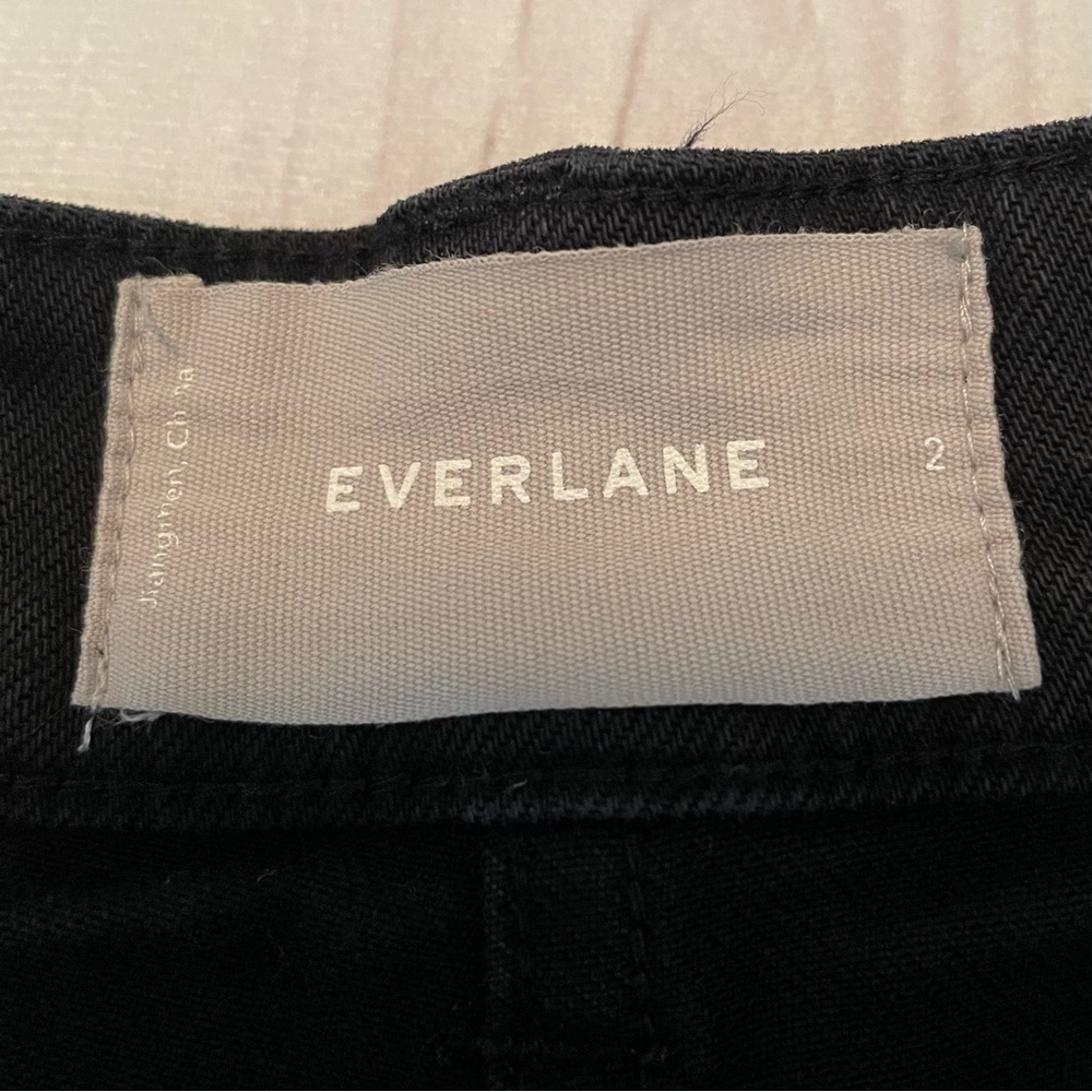 Everlane Cropped Straight Leg Pants Womens 2 Regular Black Corporate Preppy Chic - Picture 13 of 16